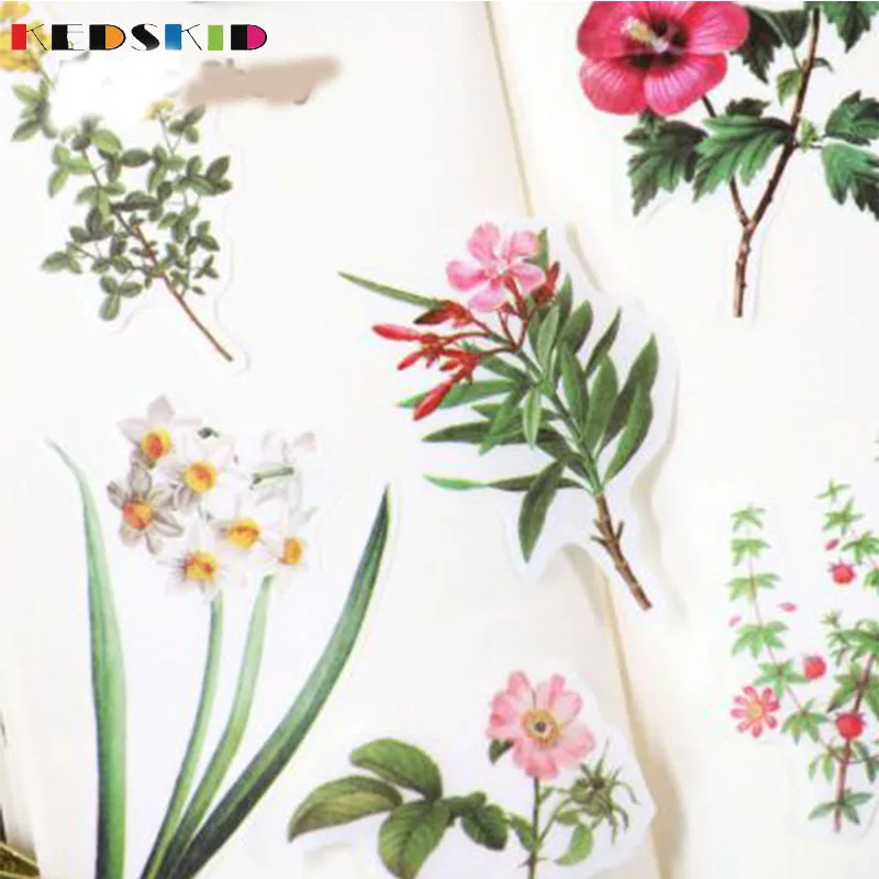 45 шт., Botany, стикер для игрушек, трафарет растения, наклейка s, подарки для детей, портфель для ноутбука, гитары, холодильника, велосипеда, автомобиля