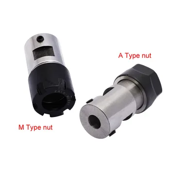

1pc ER20 Collet Chuck Motor Shaft Extension Rod Spindle Lathe Tools 8mm 10mm 12mm 14mm Milling Boring C25-ER20M-50L M Type nut