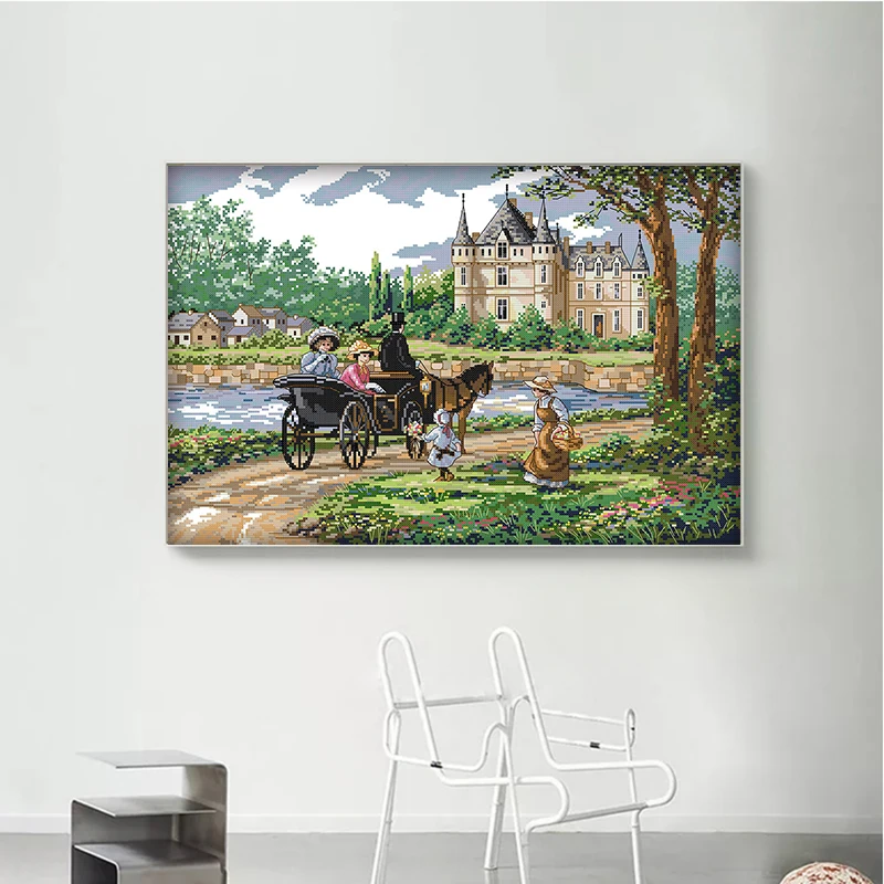 Joy Sunday Cross stitch kit stamped cross stitch kits outing DMC 11CT 14CT counted printing embroidery cross-stitch kit embroidery needlework set