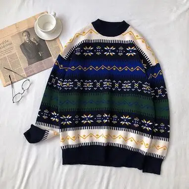 Dark Blue Zongke геометрический зимний свитер, Мужское пальто, пуловер и свитер для мужчин, зимние мужские свитера на осень, новая мужская одежда 5XL - Цвет: Dark Blue