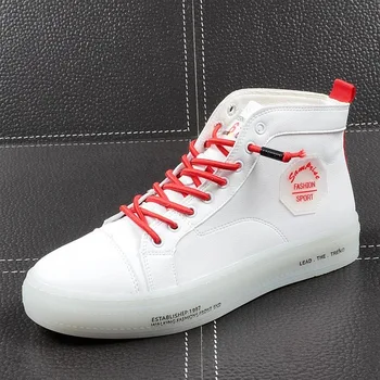 

Luxury Men Fashion Causal Shoes Spring Summer Autumn Breathable Loafers Male Slip on Youth Trending White Shoes