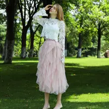2020 Boho Long Summer Tulle Skirt High Waist Ruffles Women Beach Skirts Pink Jupe Femme Tulle Skirt Saia Midi Faldas Skirts 2020 Boho Long Summer Tulle Skirt High Waist Ruffles Women Beach Skirts Pink Jupe Femme Tulle Skirt Saia Midi Faldas Skirts