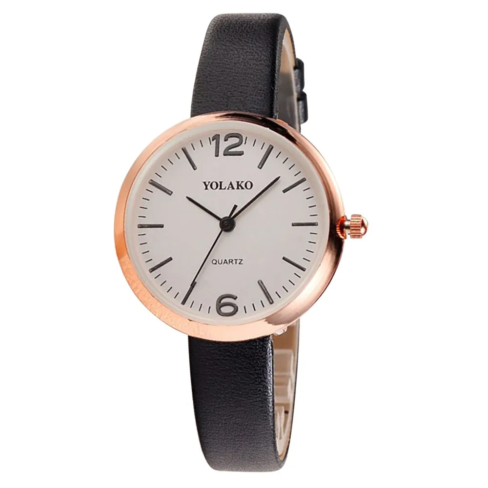 

Quartz Watch Women PU Leather Strap Wrist Watch Casual Female Clock