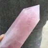 Natural Pink Rose Quartz Crystal Obelisk Wand Point Healing 3