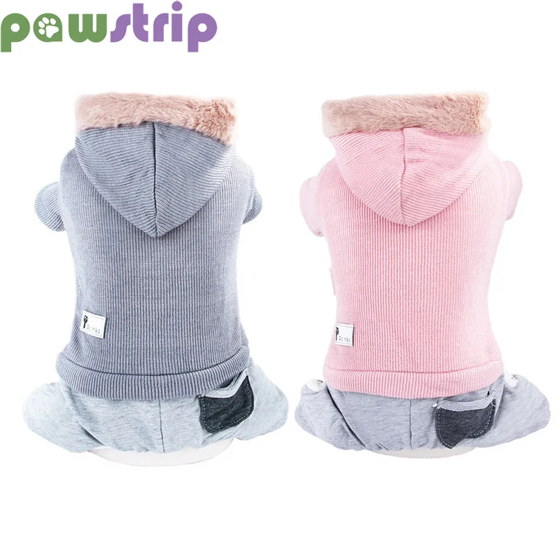 

Dog Jumpsuit Winter Dog Clothes Thicken Puppy Coat Hoodies Warm Cat Clothes Chihuahua Teddy Pet Dog Jacket For Small Medium Dogs
