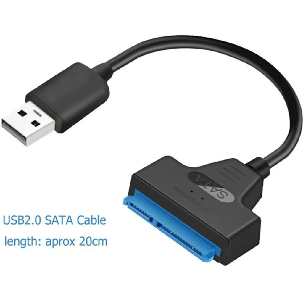 Конвертер USB2.0 для SATA 22pin (7pin + 15pin) Кабель-адаптер легкого привода общая длина около