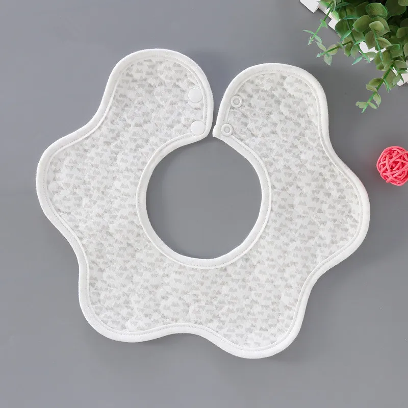 Хлопковые Слюнявчики для маленьких мальчиков и девочек с круглым воротником на 360 градусов, Слюнявчики, нагрудники для кормления, повседневные водонепроницаемые Слюнявчики с кисточками - Цвет: 2