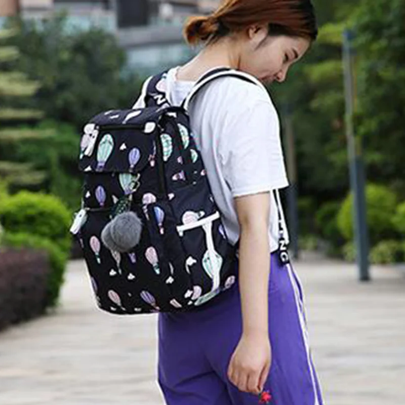 NEW-Korean Version Of the Backpack Casual Backpack Printing Computer Bag Waterproof Travel Bag Large Capacity