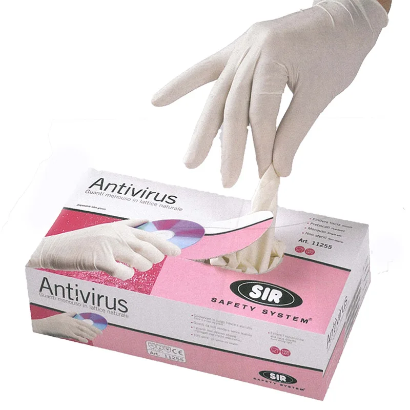 

[Thinking And Sir Safe Protection] Disposable Latex Gloves 11255 Antivirus Italy Import