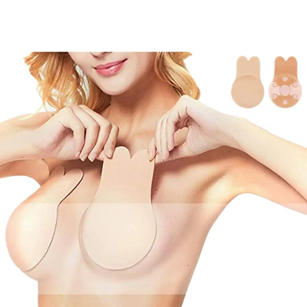 

Breast Lift Cover Bra Kitten Silicone Pasties Women Invisible Adhesive Bra Strapless Lifting Bra Reusable Nipple Cover