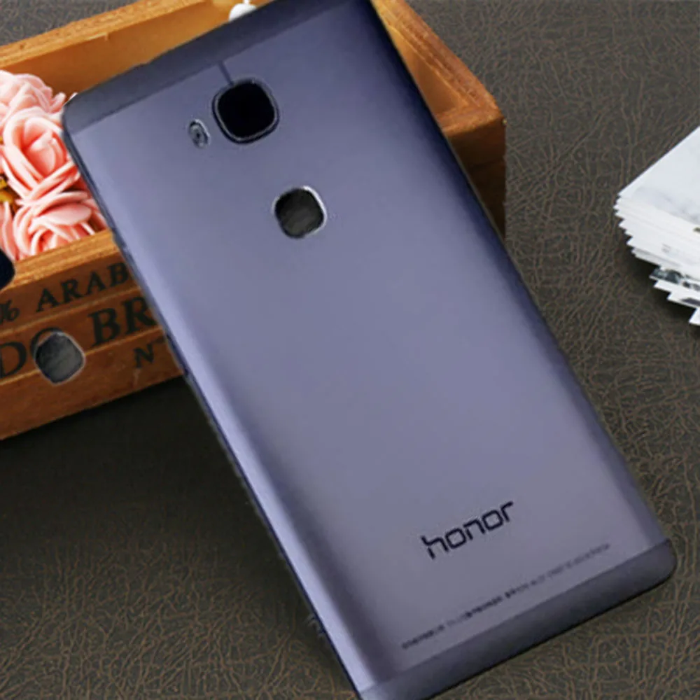 Чехол на заднюю крышку для Huawei Honor 5X, алюминиевый чехол для замены задней двери батареи. Боковые кнопки/стекло объектива - Цвет: Grey for Honor5X