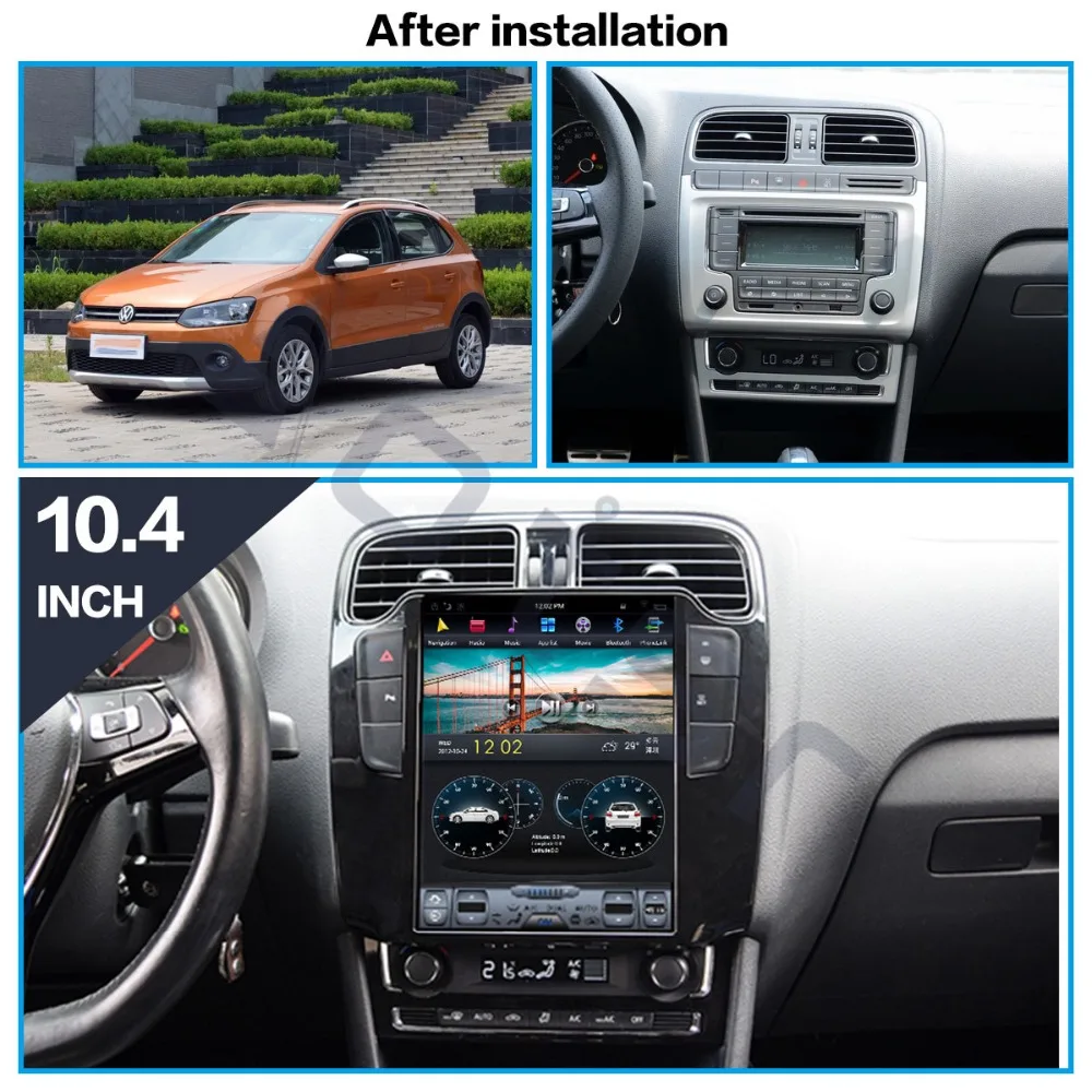 AOTSR Android 8,1 Tesla вертикальный экран Автомобильный gps навигатор для Volkswagen Polo 2009- WiFi мультимедийный проигрыватель аудио