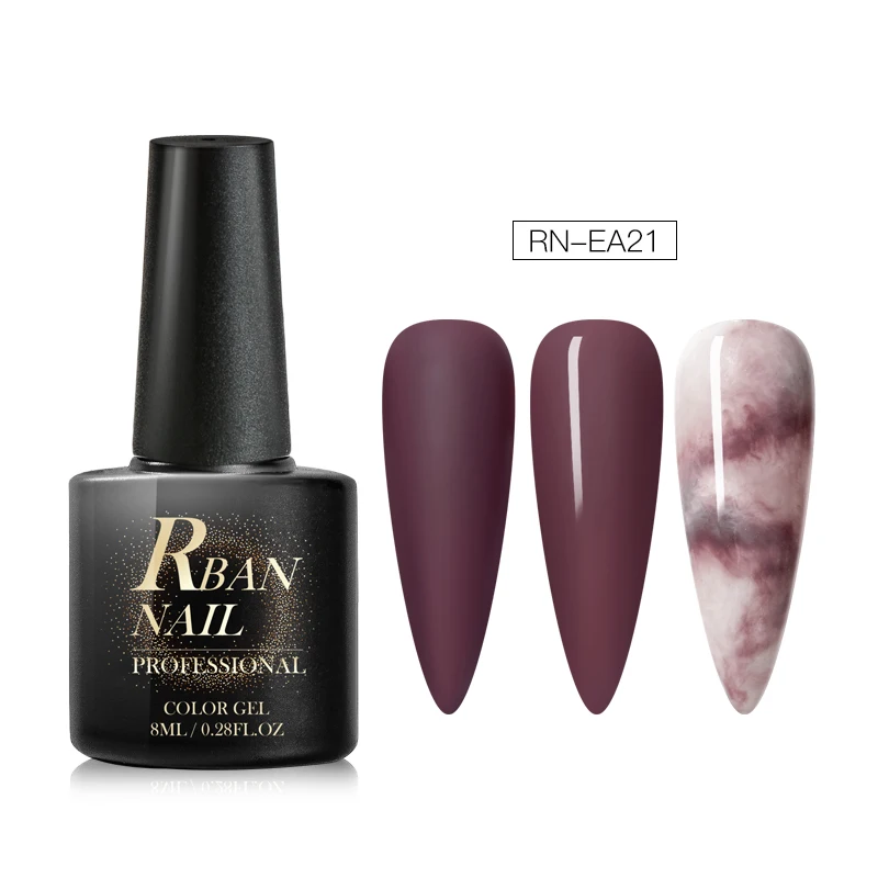 EES07824 RBAN NAIL 8 мл матовый Гель-лак для ногтей телесный цвет серия эффект мрамора цветения Гель-лак для ногтей Полупостоянный Гель-лак для ногтей - Цвет: EES07824