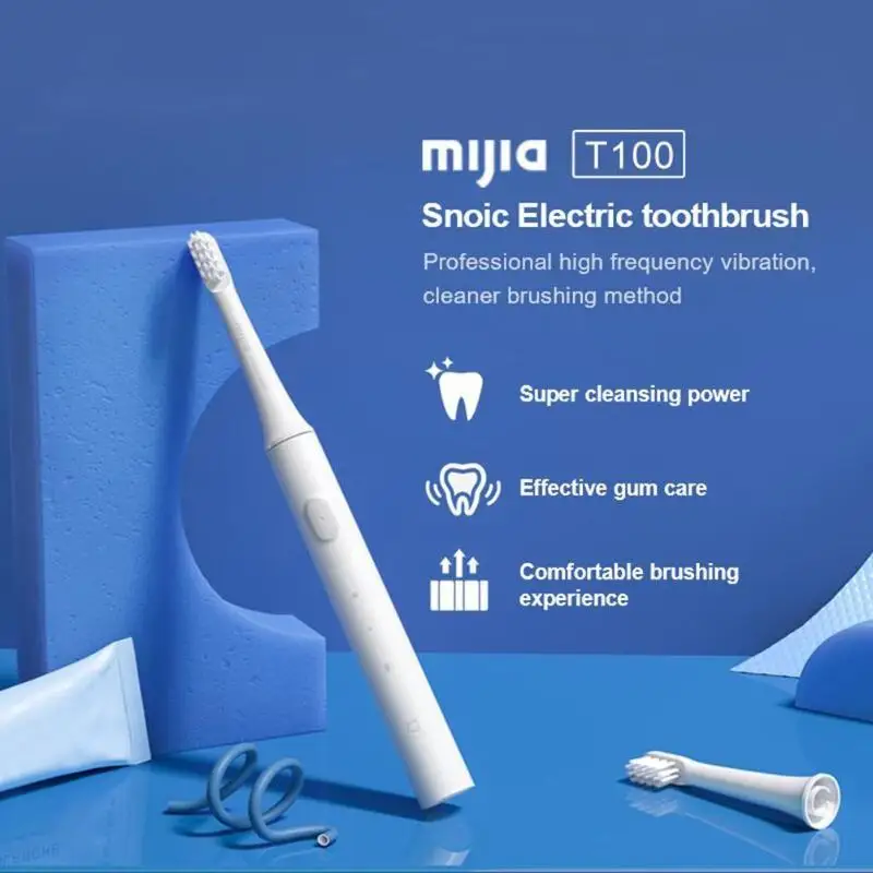 Электрическая зубная щетка Xiaomi Mijia T100 водонепроницаемая ультразвуковая