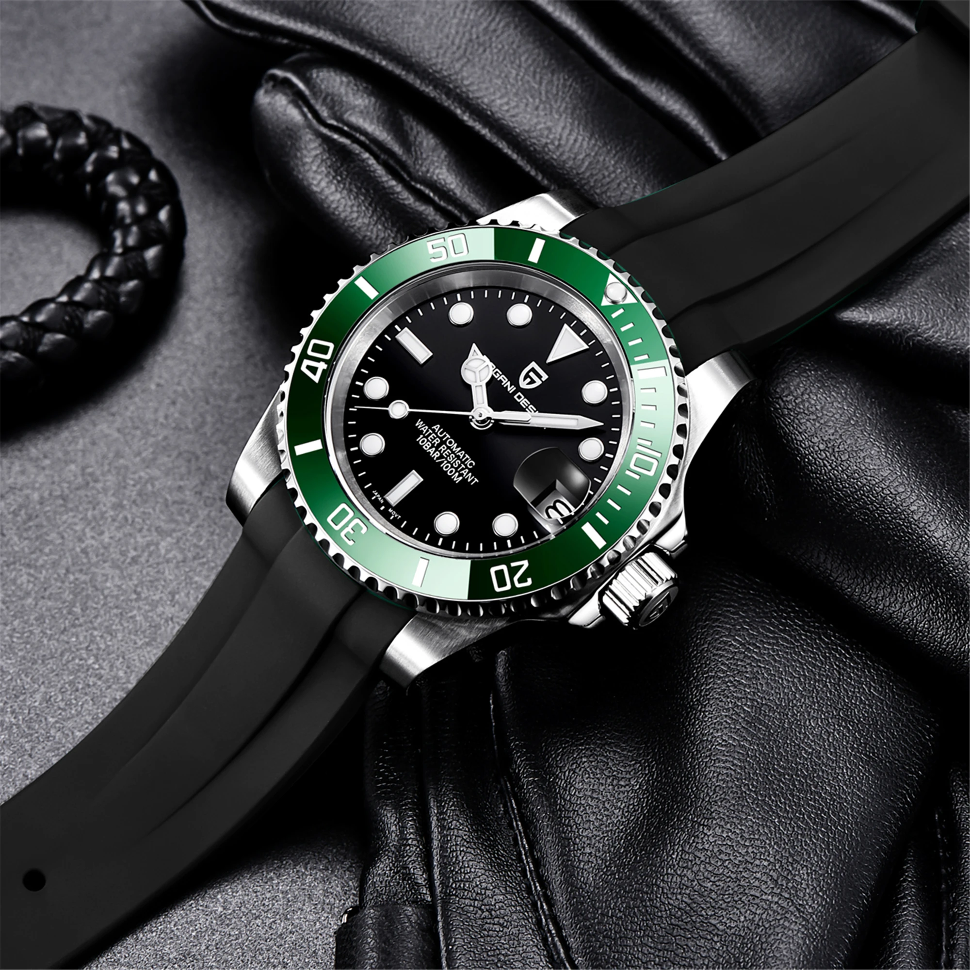PAGANI DESIGN 2021 New Sapphire Glass 40mm Men's Automatic Mechanical Watch 100m Waterproof Classic Fashion Luxury NH35A Clock