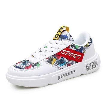 

2020 Fashion Shoes Graffiti Couple Board Shoes Men's Personality Sneakers All-match Leisure Sports Trendy Shoes Size 35-44