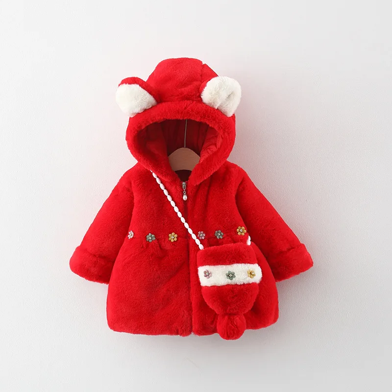 

2021 Autumn Winter Baby Jackets for Girls Clothing Infant Coats Fashion Hooded Thick Warm Children Outwears Baby Girl Clothes