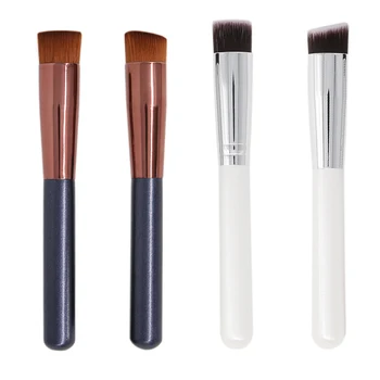 

4 Colors Professional BB Cream Makeup Foundation Multifunctional Wooden Handle Flat Head Concealer Makeup Brushes Makeup Tool -