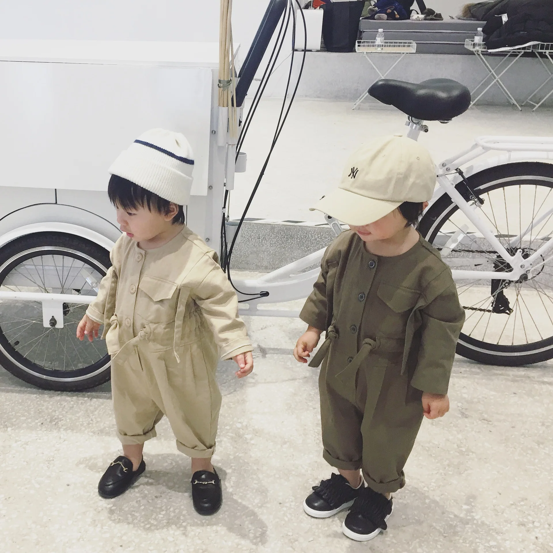 

2020 Spring Autumn New Korean Boys and Girls Workwear Overalls Children's Casual Trend One-piece Pants Baby Bodysuit Jumpsuit
