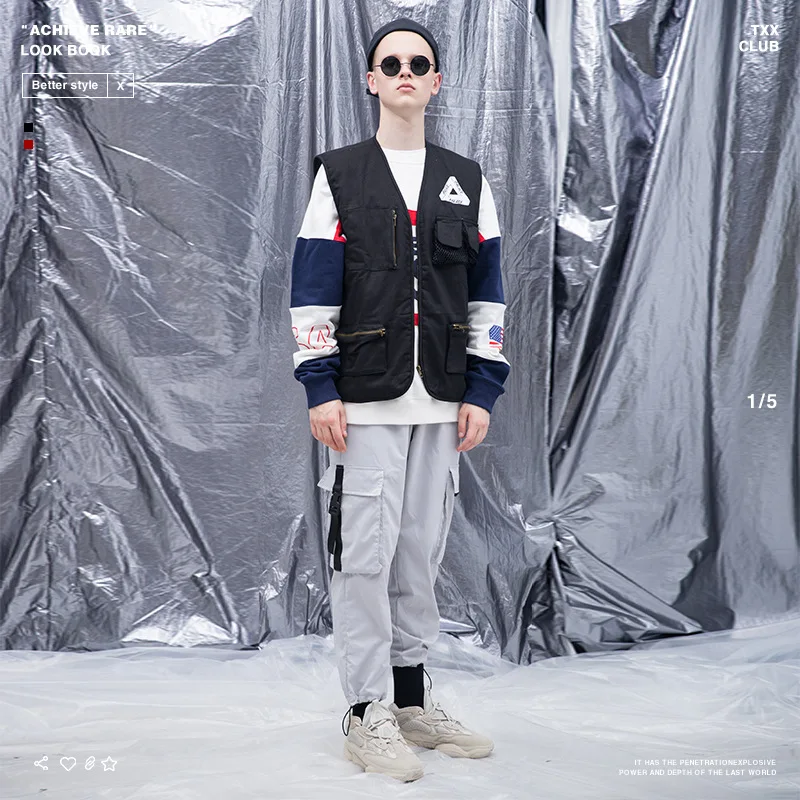 Palace Life2018 Popular Brand Summer New Style Men'S Wear Classic Triangular Printed MEN'S Waistcoat Vest