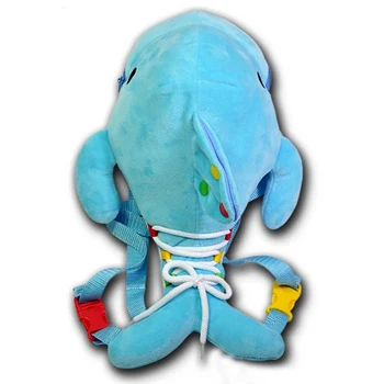 

1Pc Cute Multifunctional Baby Plush Animals Backpack Children Dolphin Prevention Lost Cartoon Animal Backpack Preschool Toys