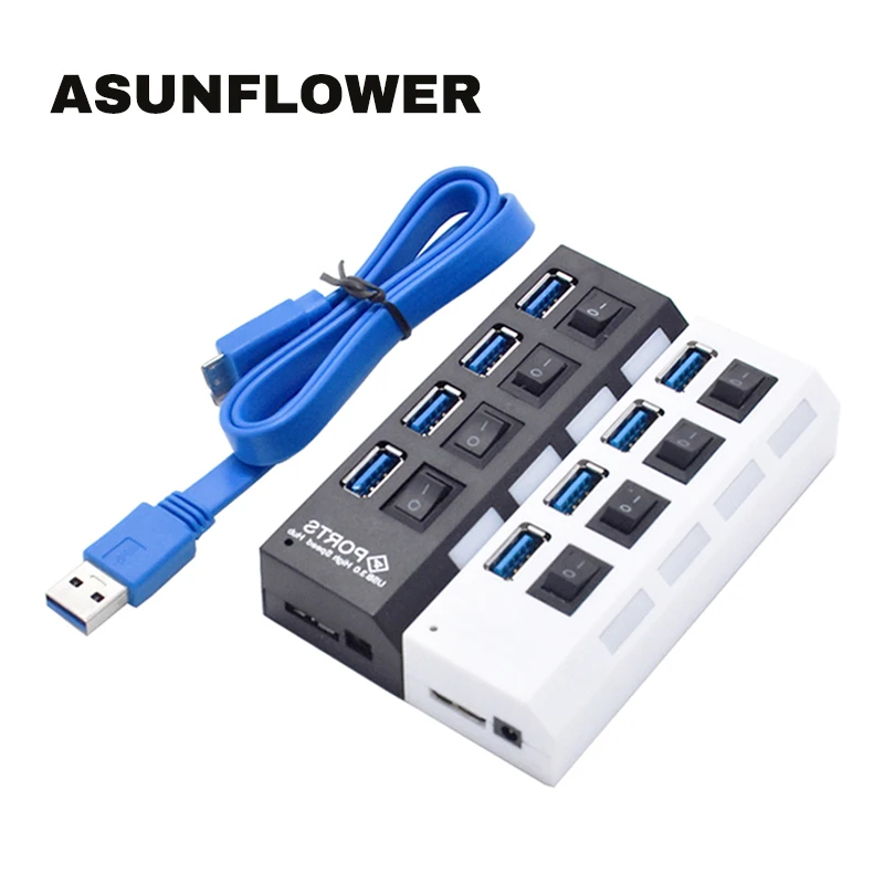 4 порта Высокоскоростной USB 3,0 концентратор разветвитель для ноутбука MacBook Настольный концентратор Мульти USB 3,0 портов ПК компьютер USB стол Hab USB 3,0 концентратор