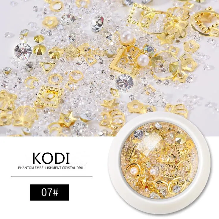 07 KZS006 kodi разноцветные Стразы для ногтей 3D хрустальные камни для украшения ногтей Diy Дизайн Маникюр бриллианты - Цвет: 07