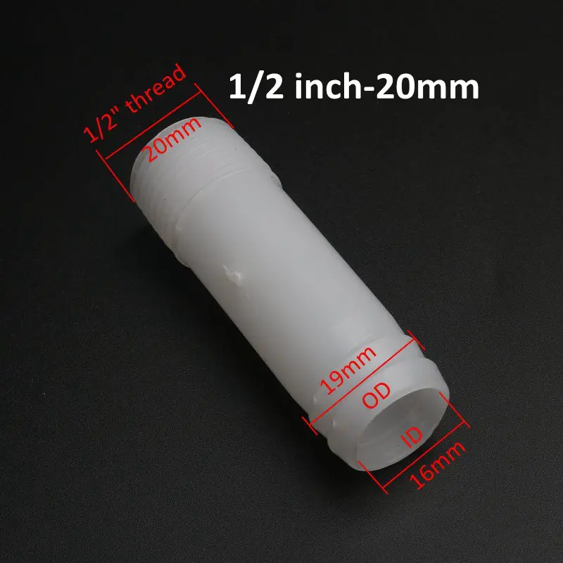 5pcs 1/2" 3/4" 1" thread to 10 16 20 25 32mm hose connector for garden irrigation aquarium tube adapter water pump fittings