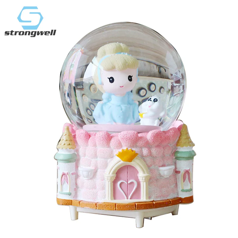 Strongwell мультяшная кукла Снежный шар хрустальный шар вращающаяся Рождественская музыкальная шкатулка Рождественское украшение для украшения дома аксессуары