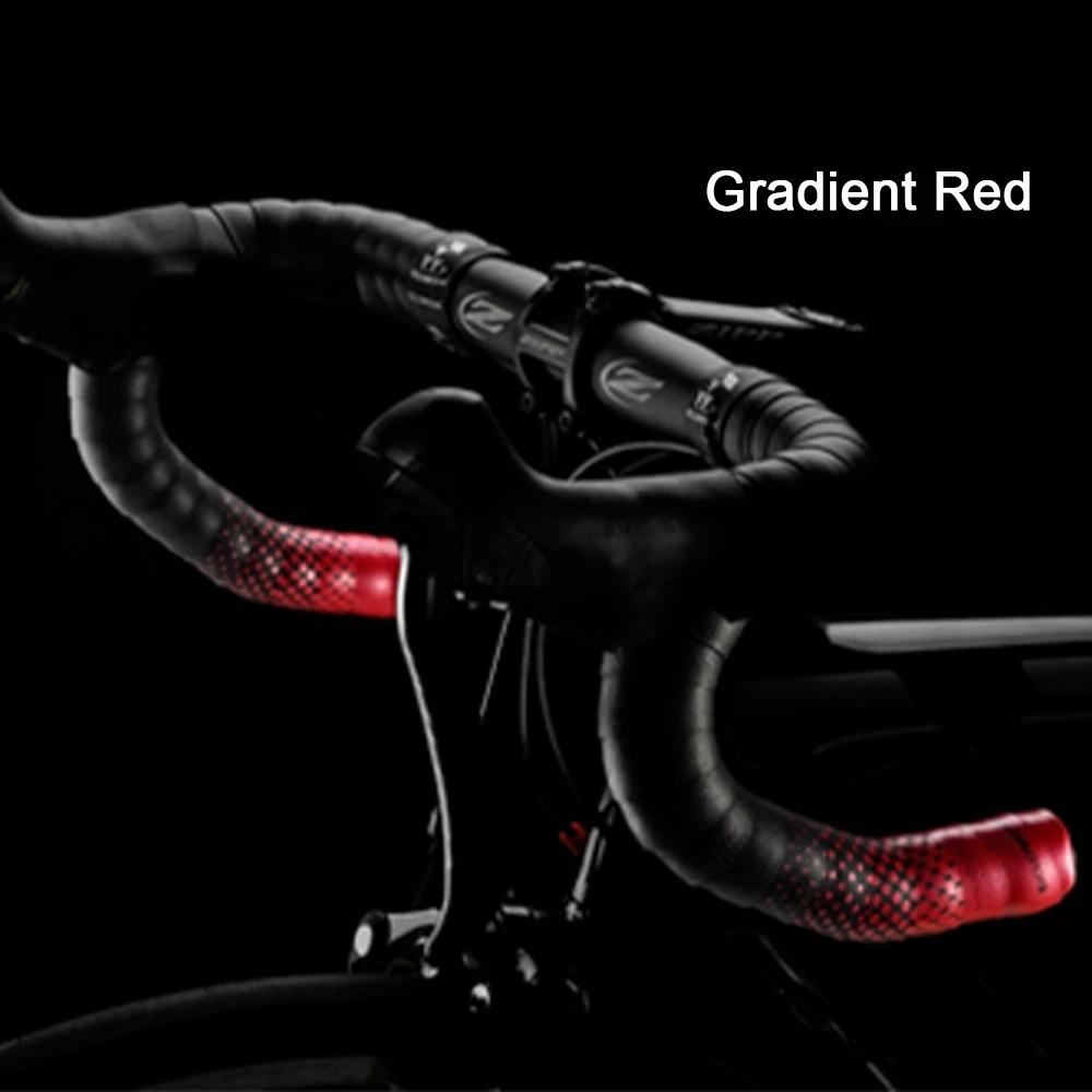 Gradient Red Новые высококачественные ленты для руля велосипеда, крутые силиконовые и полиуретановые ленты для руля, аксессуары для велосипедных ручек - Цвет: Gradient Red
