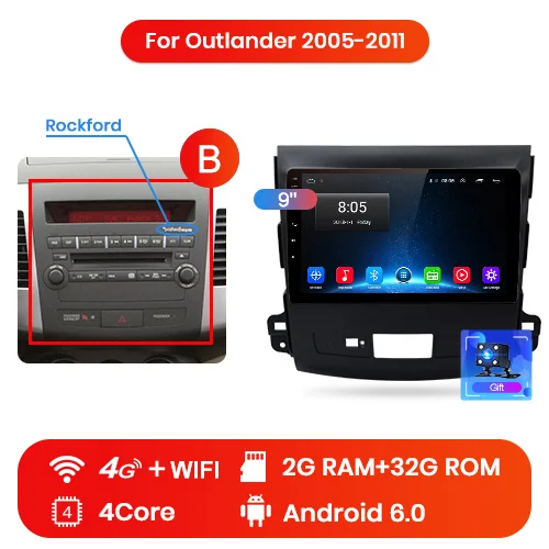 4G (2GB 32GB) B Junsun V1 2 дин магнитола андроид 8.1 навигатором For Mitsubishi Outlander xl 2007 2008 2011 Android 8.1 Штатное Головное устройство для Мицубиси Аутлендер 2 штатная магнитола автомобильная мультимедиа aвтомагнитола 40 - Цвет: 4G (2GB 32GB) B