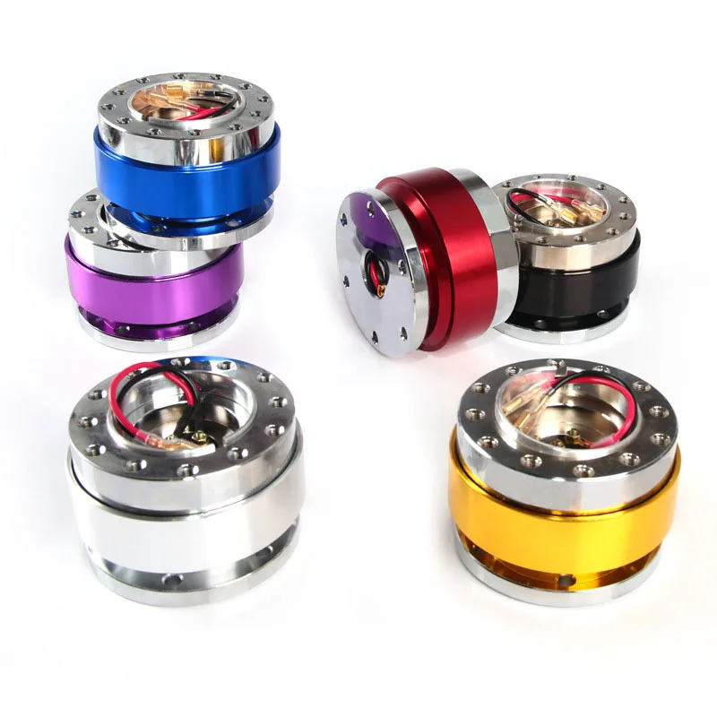 

Universal Aluminium Car Steering Wheel Quick Release Ball Lock Hub Adapter Boss Snap Off Boss Kit