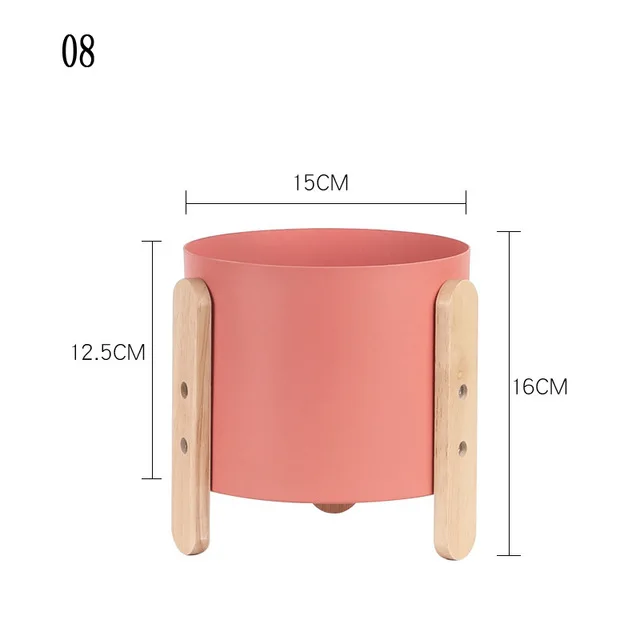 G Nordic Minimalism Style Marca dragon Iron Art Vase Tabletop plant Flower Pot Home Wedding Living Room Decoration Wooden base - Цвет: G