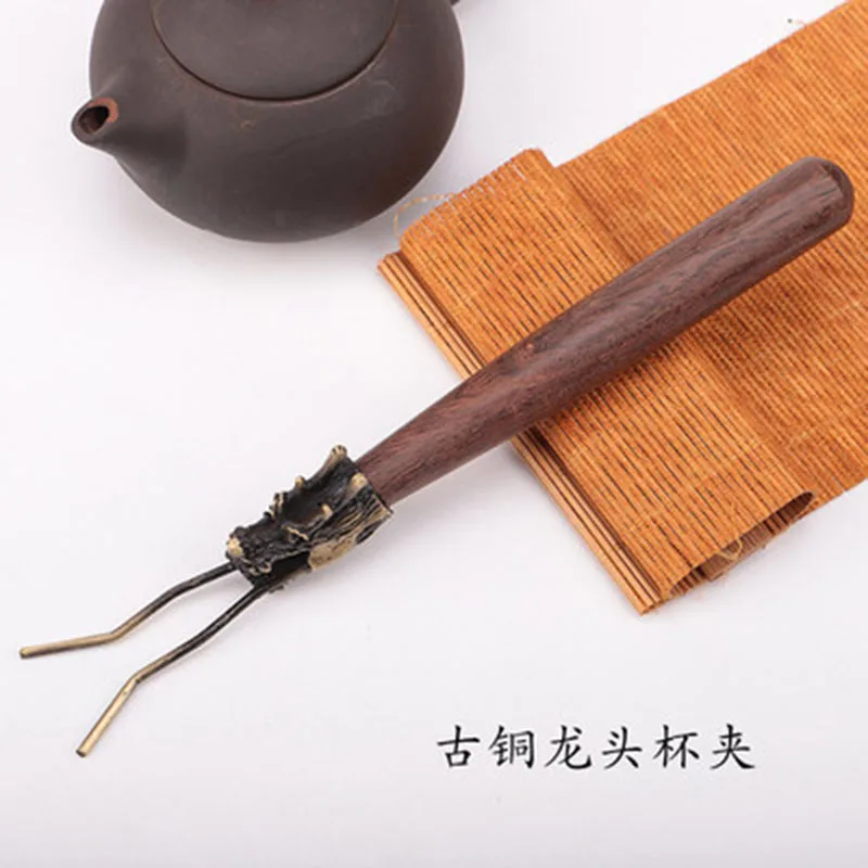 Tea Clips fork For Cast Iron Teapot kung fu Tea Pot set Heat insulation Copper Coffee Tools Accessory