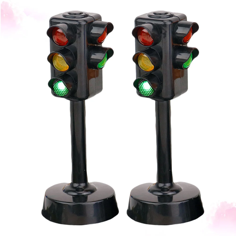 Traffic Light Toy Signs Toys Kids Model Lights Lamp Stop Play Mini Children Road Sign Street Education Signals Teaching traffic signs model 6 traffic road street sign playset for kids gift