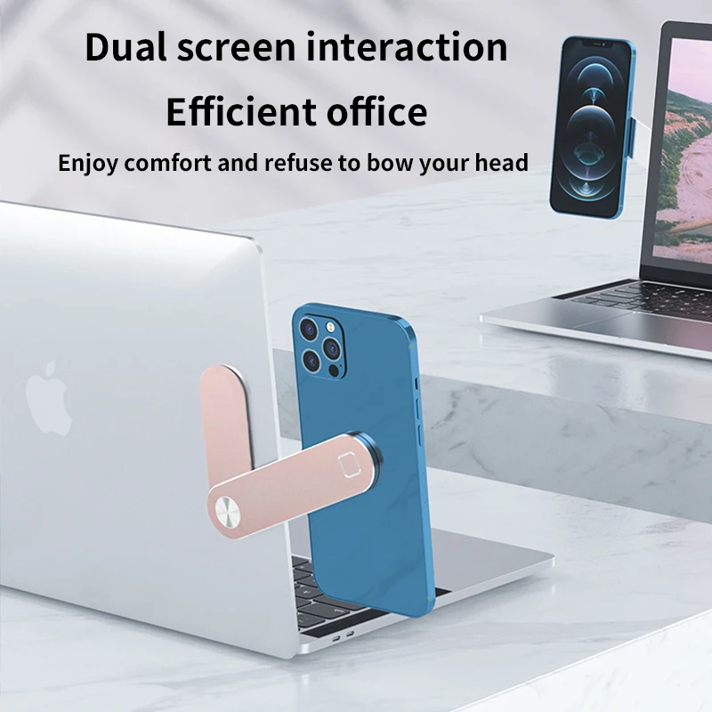 charging stand for phone Aluminum Alloy Dual-screen Extension Bracket Suitable for Mobile Phone Computer PC Side Screen Magnetic attraction Metal Bracket wall phone holder