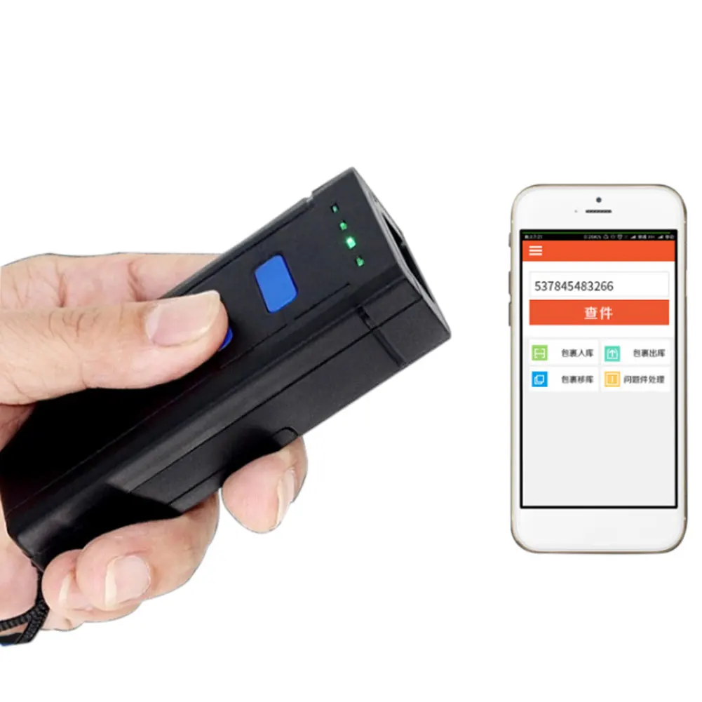 

Accurate Pocket Handheld Durable Supermarket ABS Barcode Scanner Express Mini Wireless Bluetooth High Speed Efficient Reader