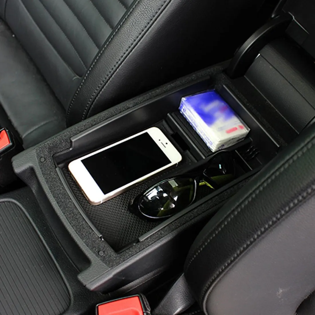FIT FOR VW VOLKSWAGEN CC PASSAT B6 B7 2006- CENTRAL STORAGE BOX ARM REST ARMREST GLOVE HOLDER PLATE CAR CONTAINER ORGANIZER