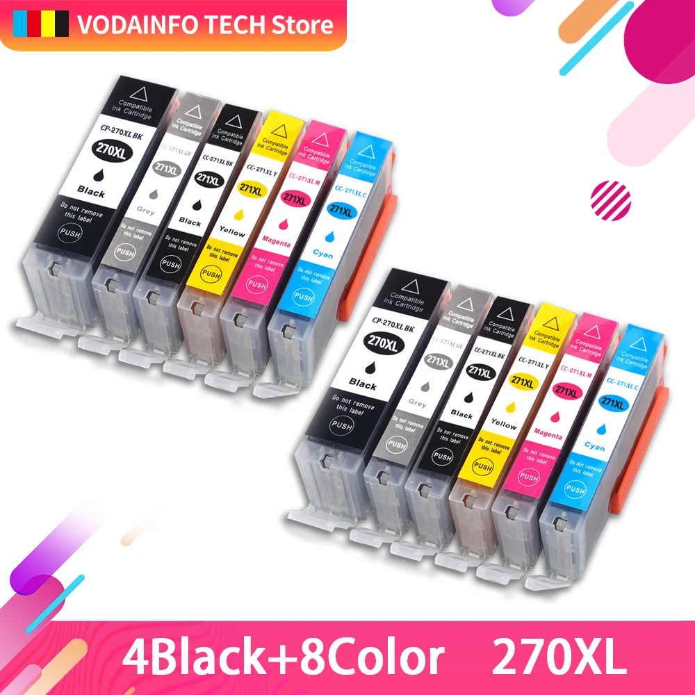 12 шт. PGI 270 XL CLI 271 совместимый чернильный картридж для Canon PIXMA MG7720 TS9020 TS8020 MG 7720 TS 9020 8020