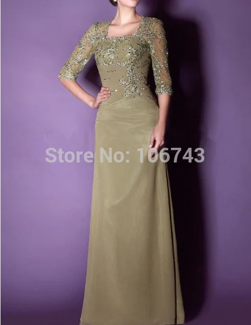 Tulle chiffon Vestidos Festa lange Moeder van de Bruid Jurk half Sleeve Lace Kralen Applicaties Godmother Party Jurk voor Bruiloften Tulle chiffon Vestidos Festa lange Moeder van de Bruid Jurk half Sleeve Lace Kralen Applicaties Godmother Party Jurk voor Bruiloften