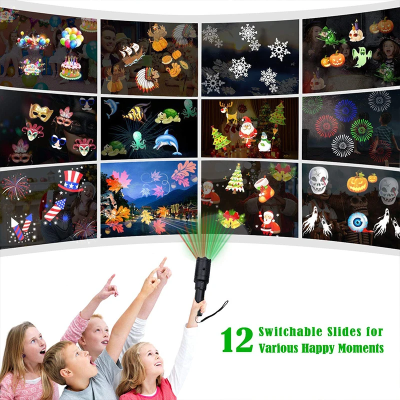 

Light Show Birthday Projection Lamp LED Projector Portable Party Holiday Decoration Christmas Rechargeable Tripod