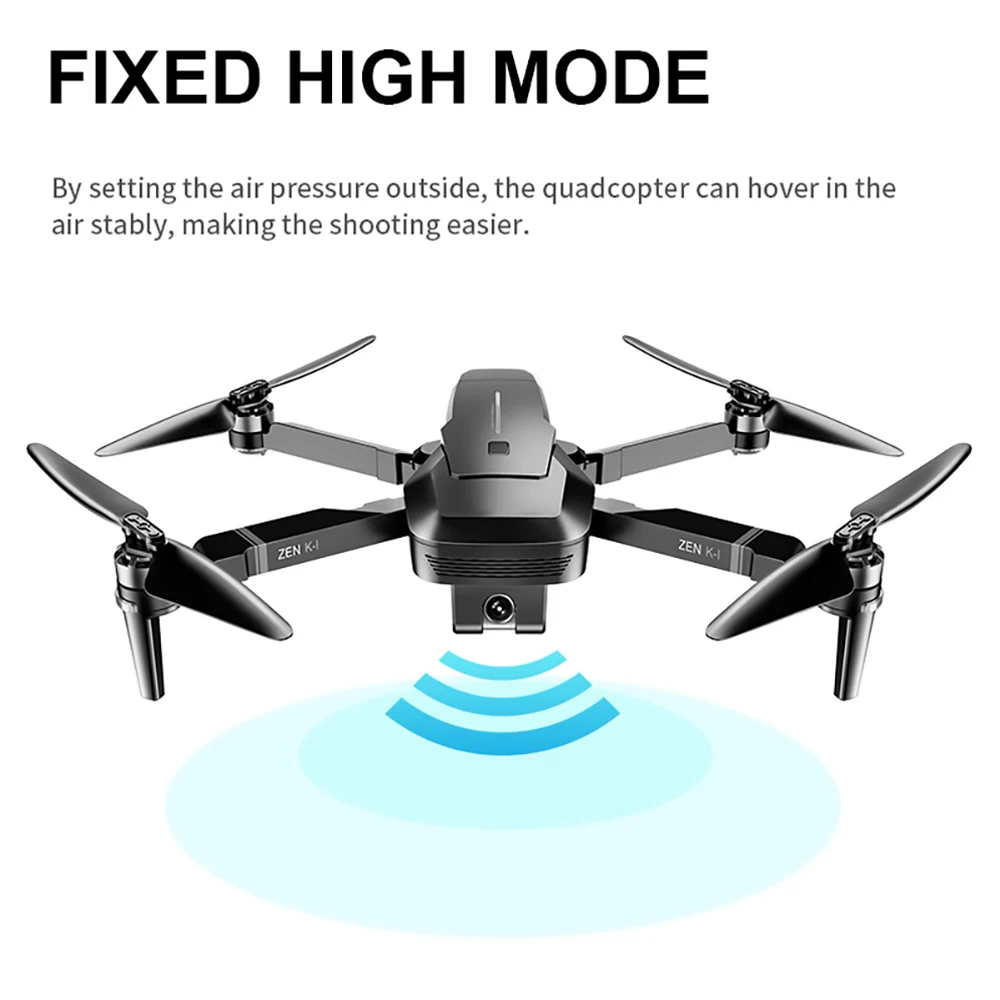 Квадрокоптер VISUO ZEN K1 Радиоуправляемый складной с Wi Fi FPV GPS 4K 720P HD двойная камера 30