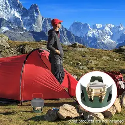Mini Alcohol Stove Portable Foldable Handle Outdoor Kit Picnic Ultra Cooking Regulating Flame Camping Light Mixed P0t5