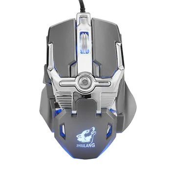 

V15 6400DPI LED Wired Mechanic RGB Backlight Gaming Mouse 8 Button Macro Programming 15 Million Times RGB Water-cooled