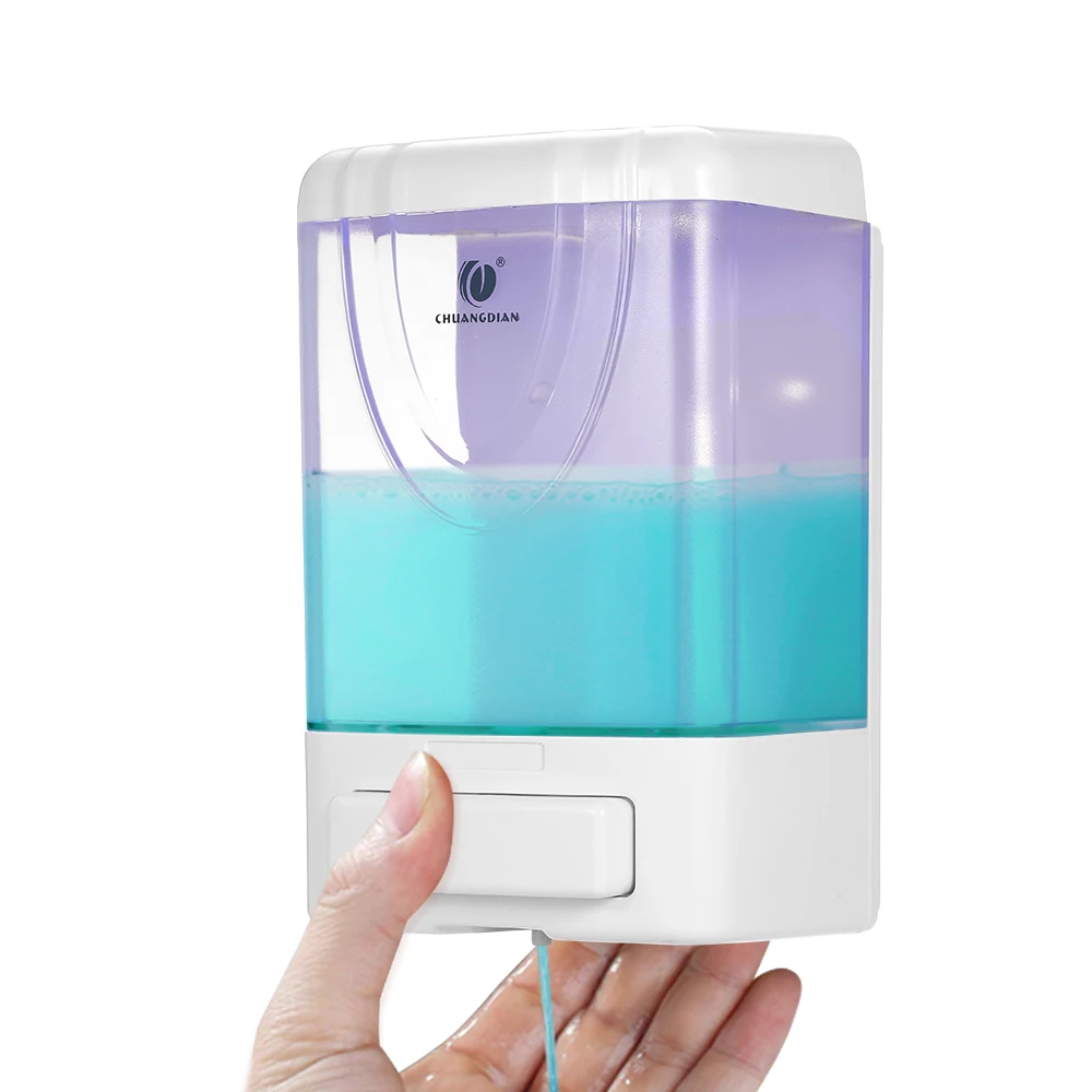 CHUANGDIAN Manual1000ml Home Kitchen Bathroom Soap Bottle Liquid Soap Dispenser Wall Mount Hand Sanitizer Detergent Shampoo Box