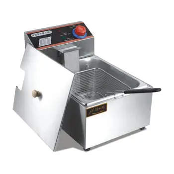 

Jinbang JB-ZL81 6L electric deep fryer counter top single tank single basket fat fryer with good price (Silver)