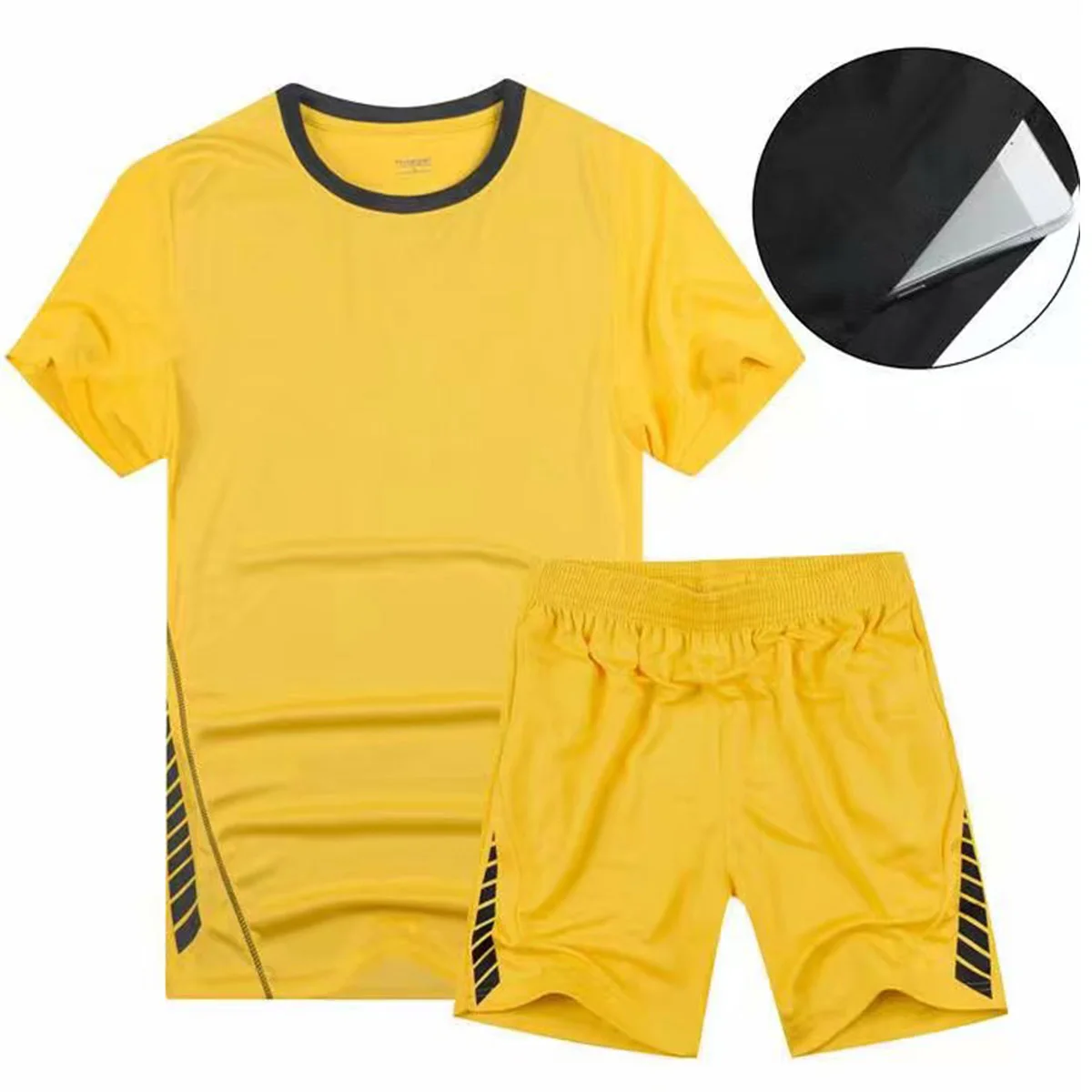 

2019 new short-sleeved training football sportswear suit training suit football sportswear suit training suit custom name logo