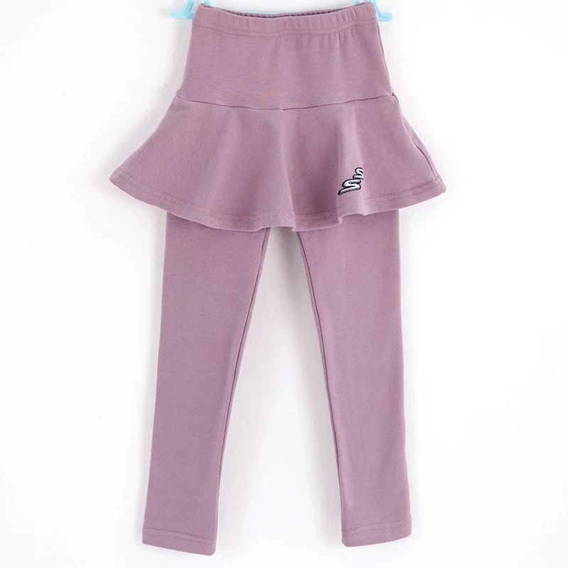 Хлопковые леггинсы штаны для девочек обтягивающие детские леггинсы От 2 до 8 лет Одежда для детей осенняя юбка-брюки для маленьких девочек высокого качества - Цвет: A3-skirt-pants