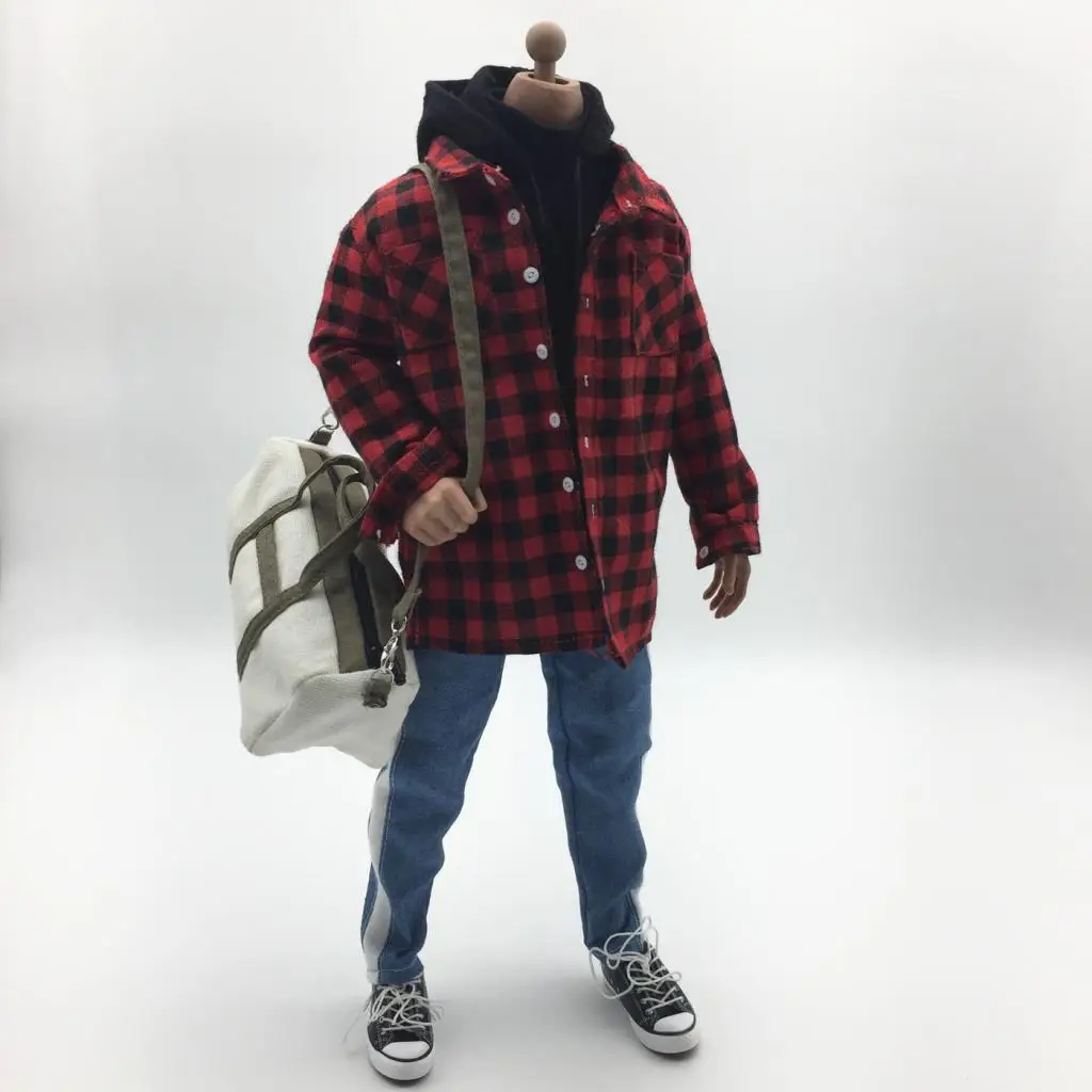 MagiDeal 1/6 Fashion Men Body Trousers Top Hoodie Shirts Bag for Dragon DML   12inch Action Figure