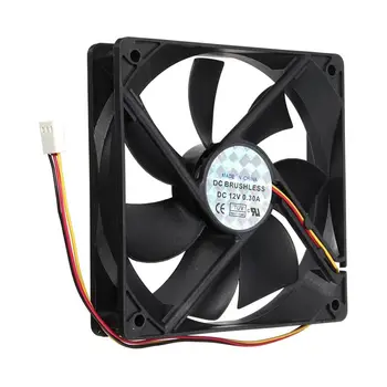 

3 Pin 120x120x25mm CPU Fan Cooler Radiator Fan Computer PC 12V Black